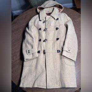 Vintage Londen Frey Imported Made In Austria Wool Coat With Hood s-m